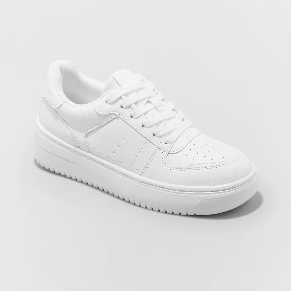 Women's Lola Lace-Up Sneakers Wild Fable White Size 11